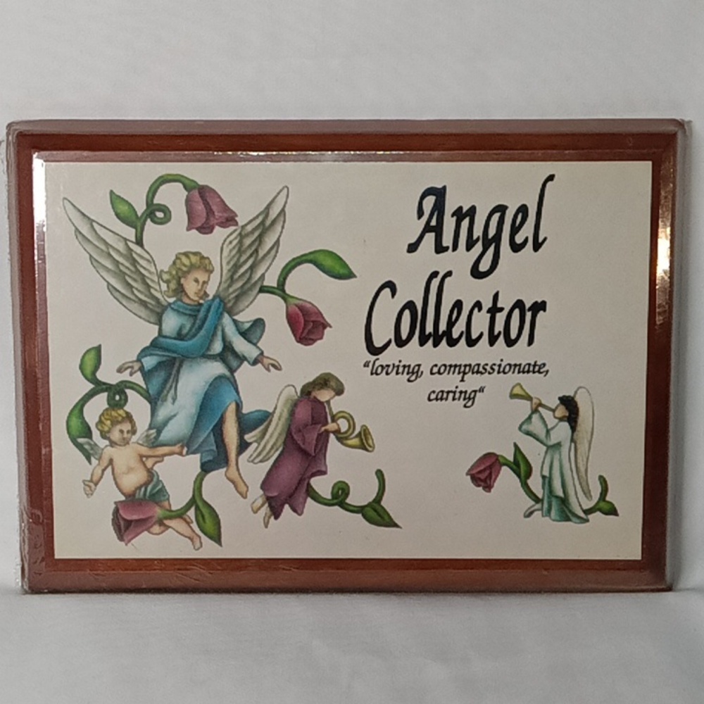 Angel Collector Wall Plaque - White and Blue